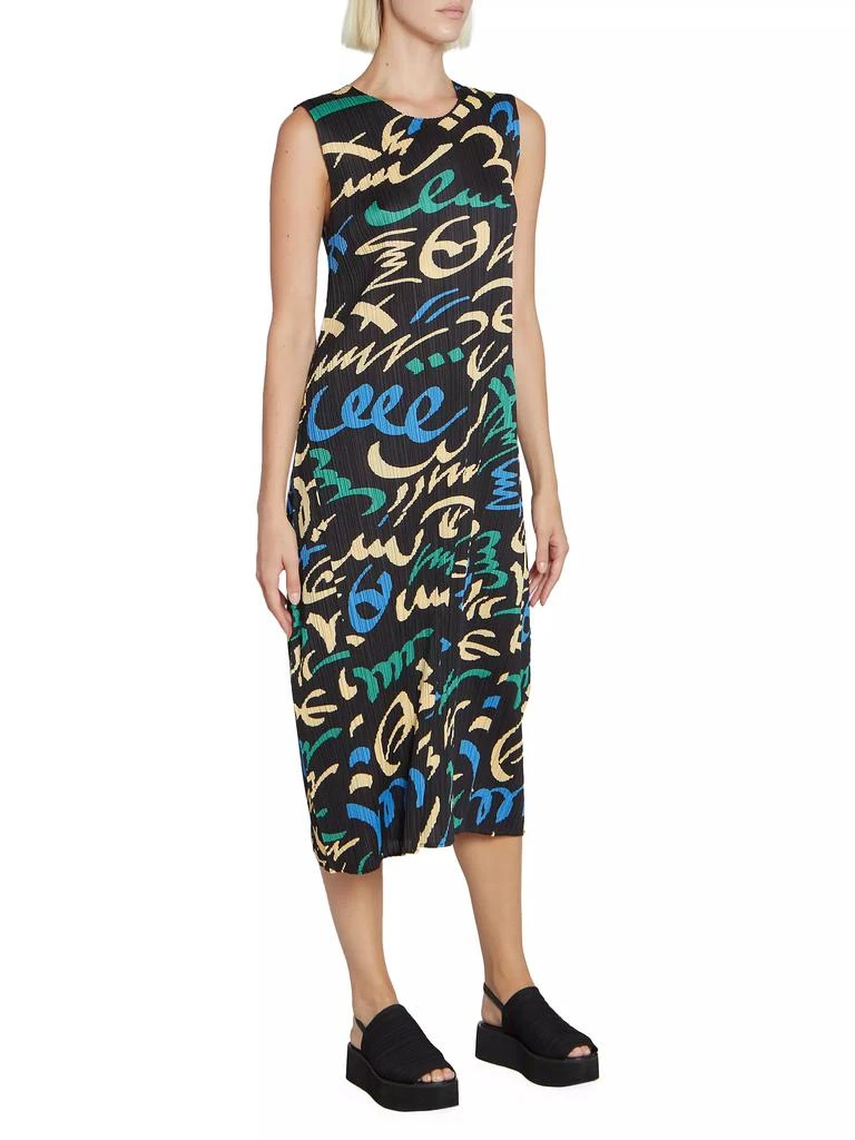 Pleats Please Issey Miyake Energy Synergy Fizzy Midi-Dress BLACK 5 