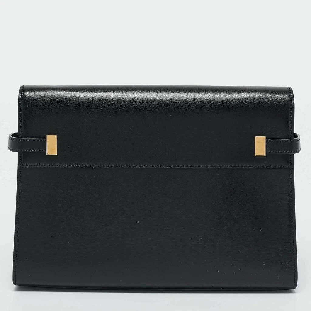Yves Saint Laurent Saint Laurent Black Leather Medium Manhattan Flap Shoulder Bag 4