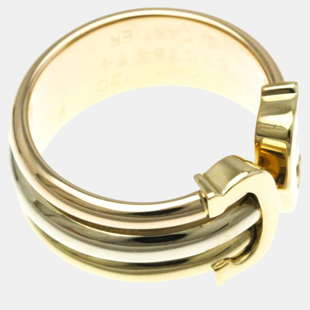 Cartier Cartier 18K Yellow Gold, Rose Gold and White Gold C De Cartier Band Ring EU 54