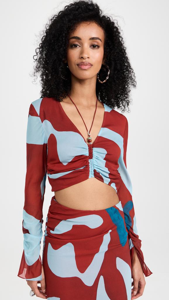 SIR. Frankie Gathered Sleeve Top