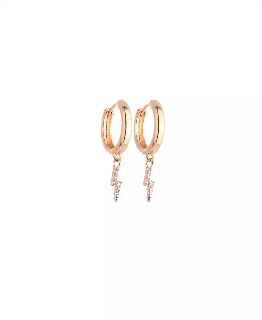 Nicole Miller Crystal Stones with Gold-Tone Ear Cuff, Crawler and Hoop trio Earrings Set, 6 pieces 3