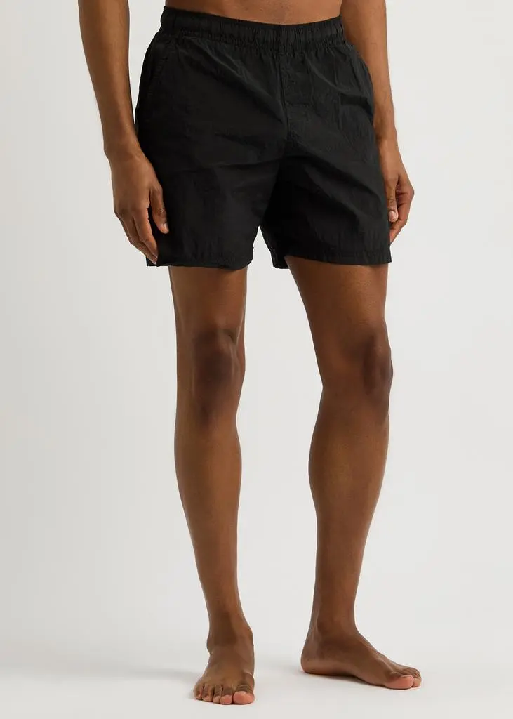 Stone Island Logo crinkled nylon swim shorts 2