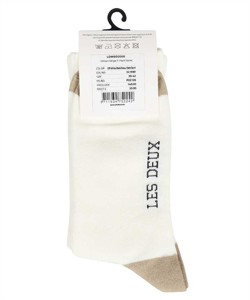 LES DEUX WILLIAM LOGO COTTON BLEND SOCKS
