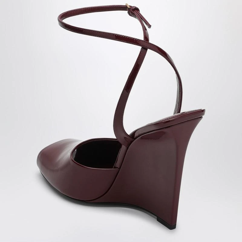 Yves Saint Laurent La Scandale wedge in burgundy patent leather 4