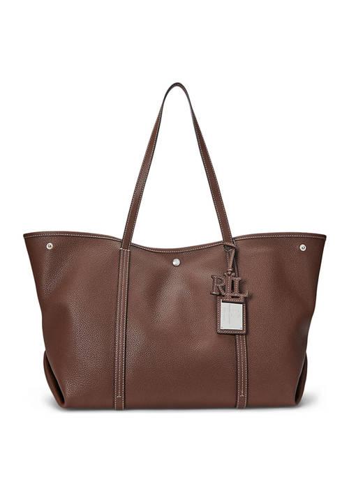 Ralph Lauren Ralph Lauren Pebbled Leather Large Emerie Tote Bag