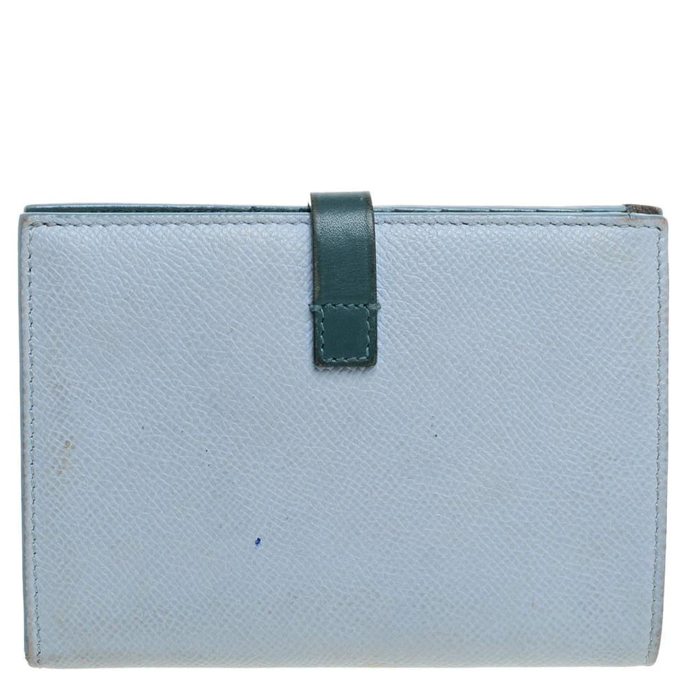 Celine Celine Blue/Green Leather Multifunction Strap Wallet 4