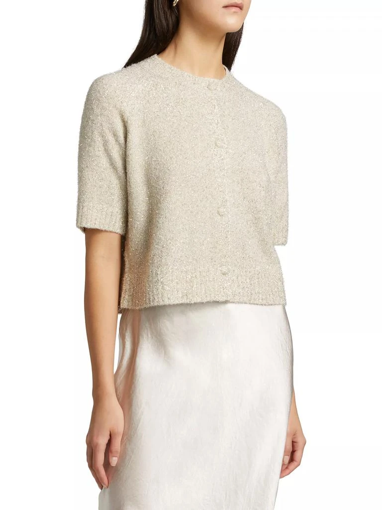 Design History Metallic Knit Short-Sleeve Cardigan 4