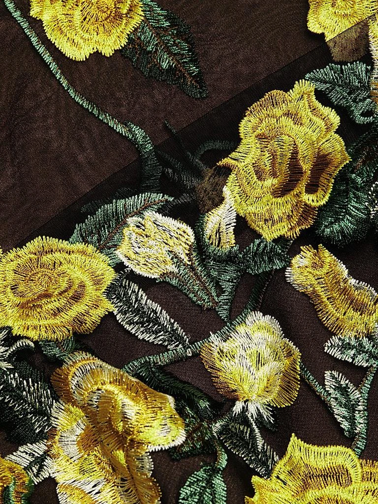 MARCHESA Floral Embroidered Strapless Gown 7