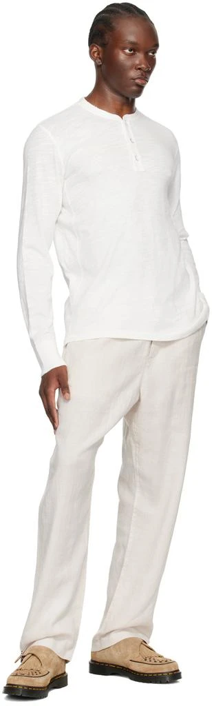 Rag & Bone White Classic Flame Henley 4