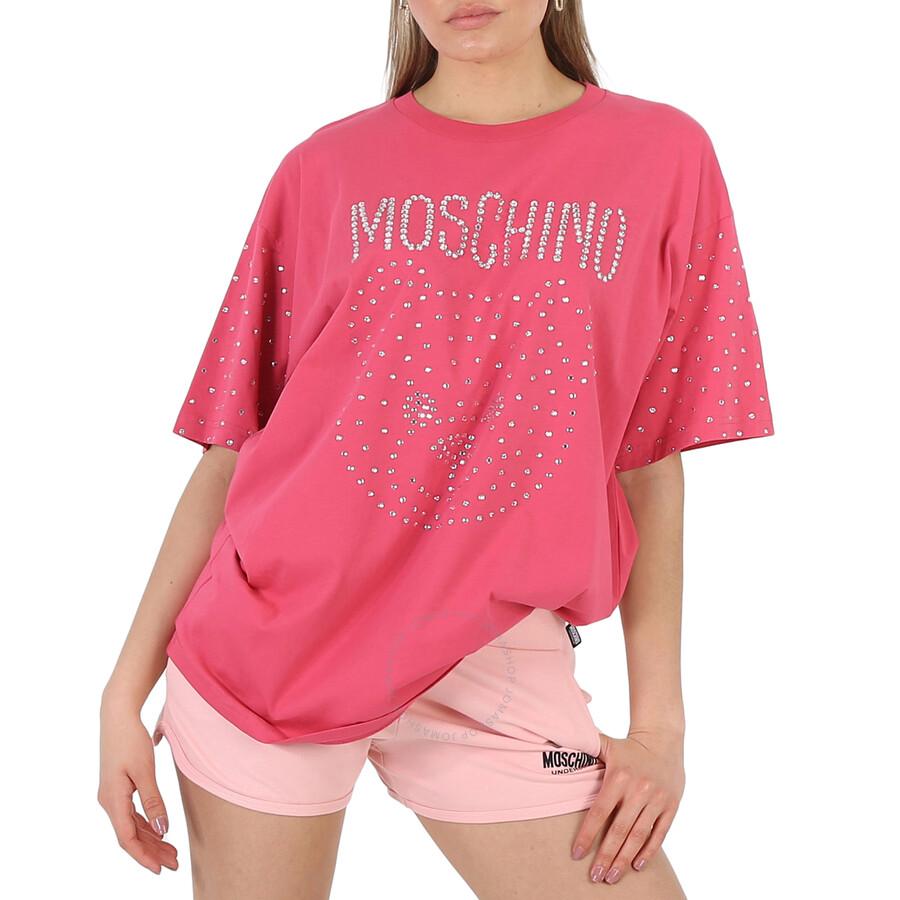 【送料&関税込】Moschino guilt Without Guilt T-shirt Moschino GILT WITHOUT GUILT JERSEY T-SHIRT | REVERSIBLE
