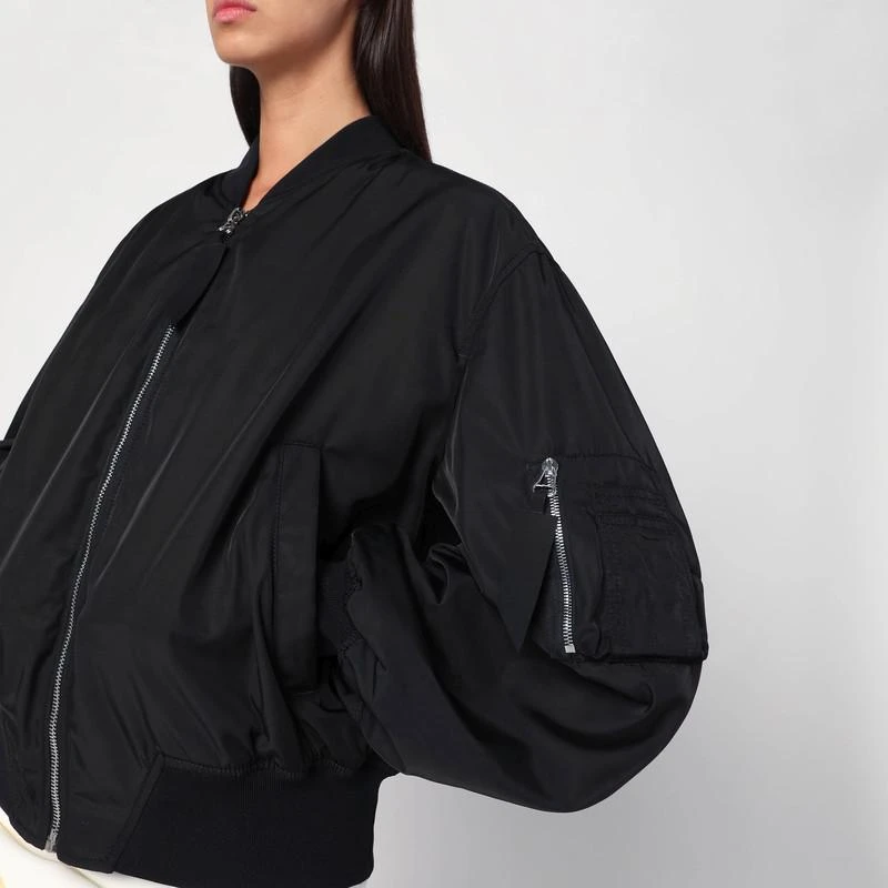 The Attico Black Anja zip bomber 4