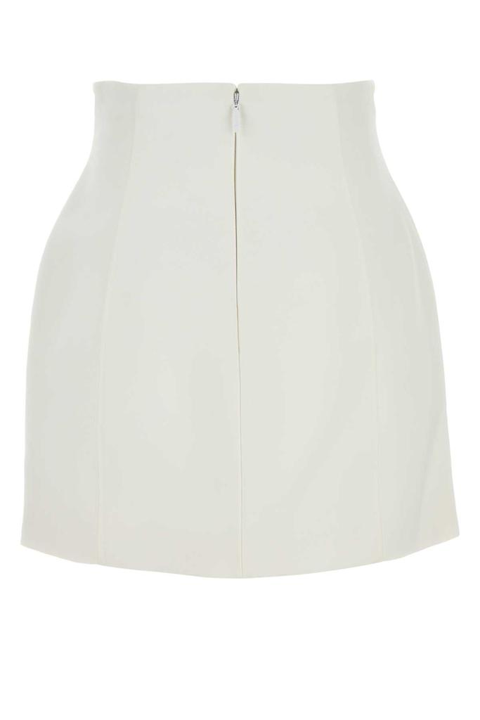 CAMILLA AND MARC White Stretch Polyester Blend Boyd Mini Skirt