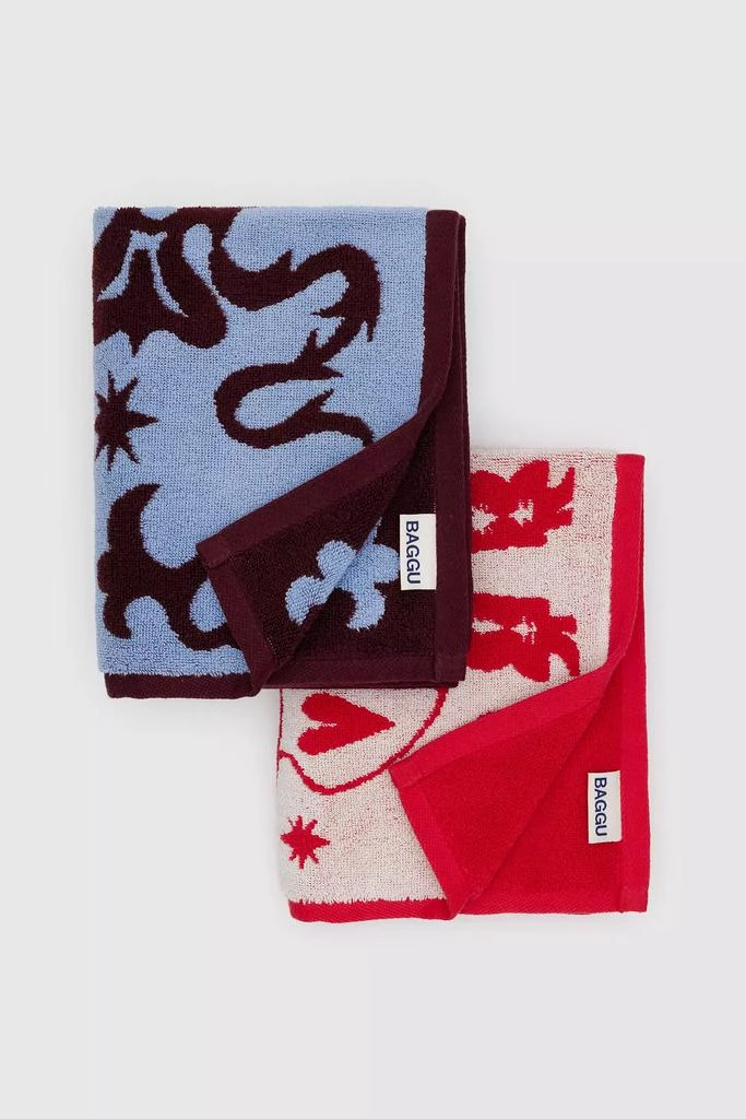 Baggu BAGGU Reversible Hand Towel Set 4