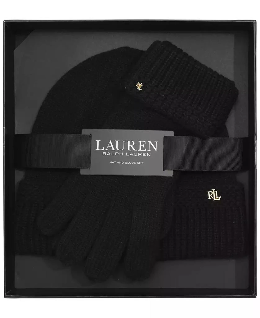 Ralph Lauren Racking Stitch Knit Beanie and Glove Giftset 1