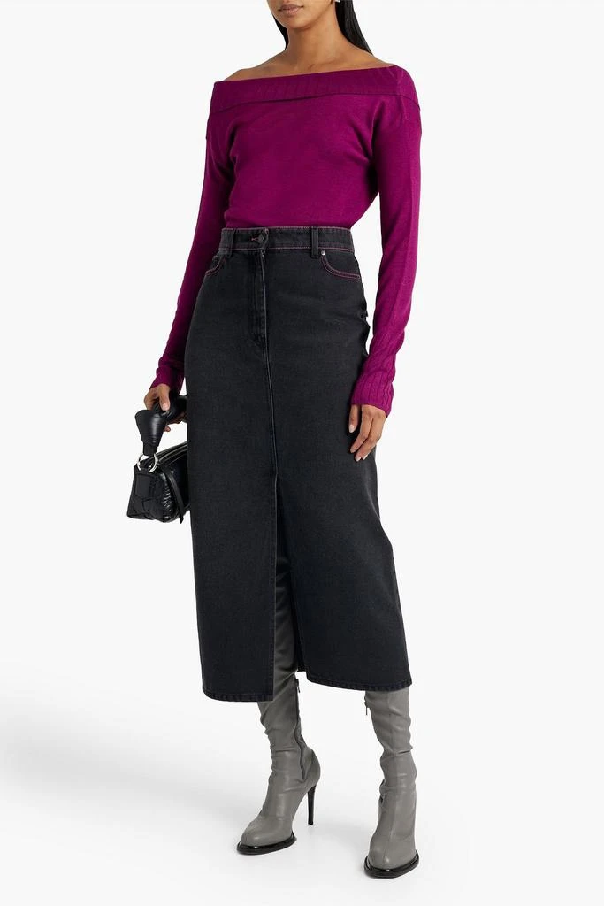Naadam Off-the-shoulder knitted sweater 2