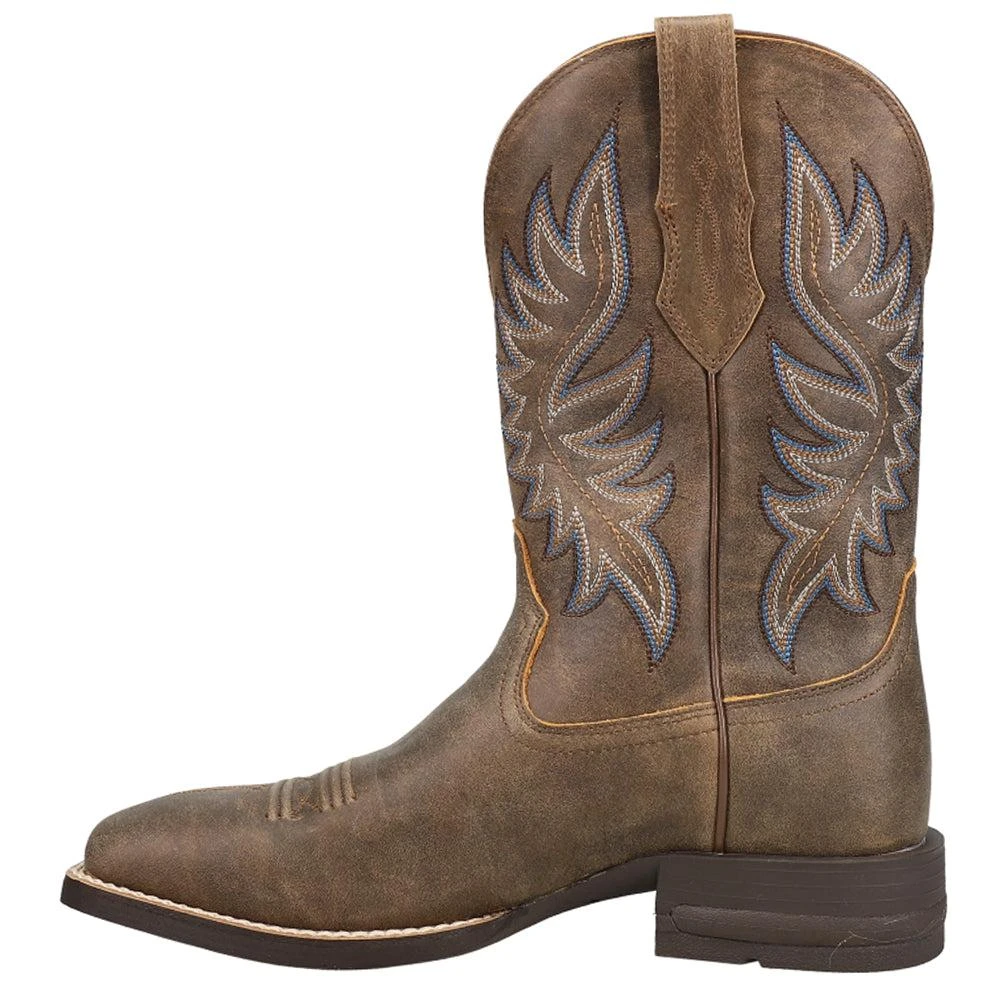 Ariat Brander Embroidered Square Toe Pull On Cowboy Boots 3