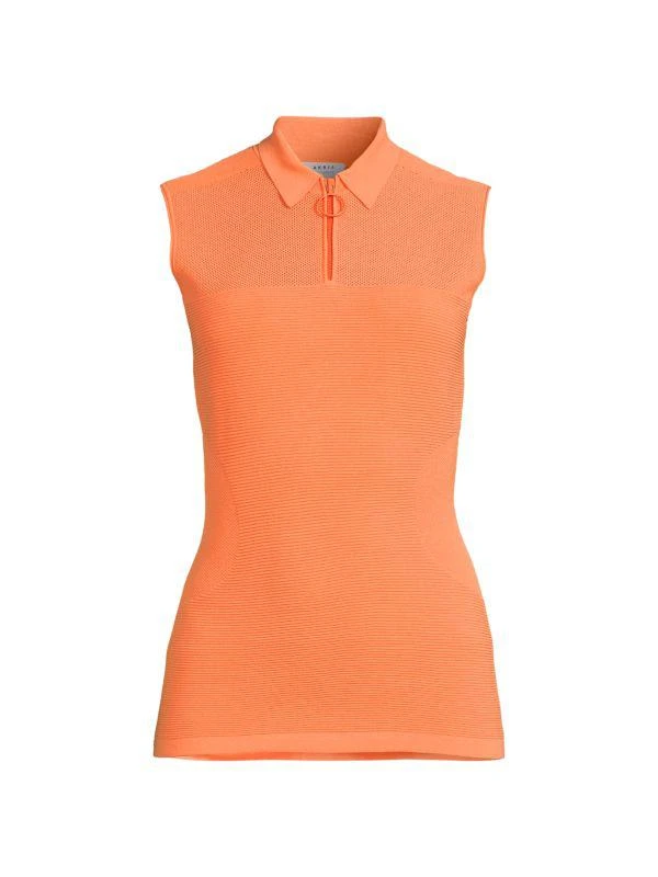 Akris Sleeveless Knit Zip Up Pullover 3