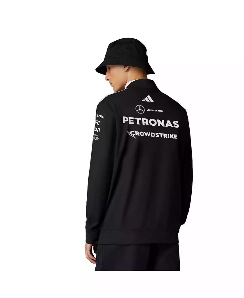 Adidas Men's Black Mercedes-AMG Petronas F1 Team Wear Quarter-Zip Pullover Sweatshirt