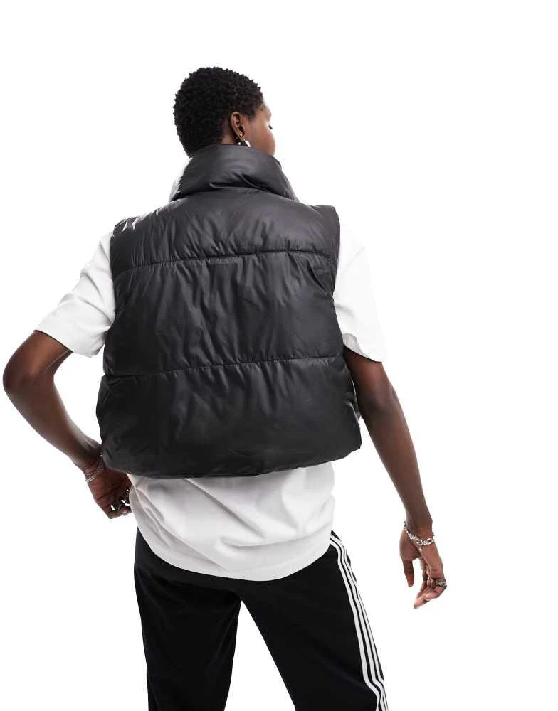 ONLY ONLY cropped high neck gilet in black 4