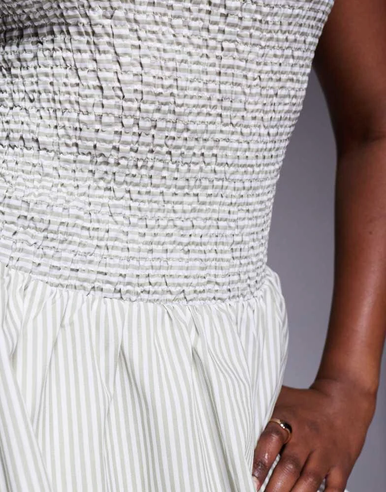 open lace back dress Aurelise Shirred Mini Dress | White | Womens main image 1