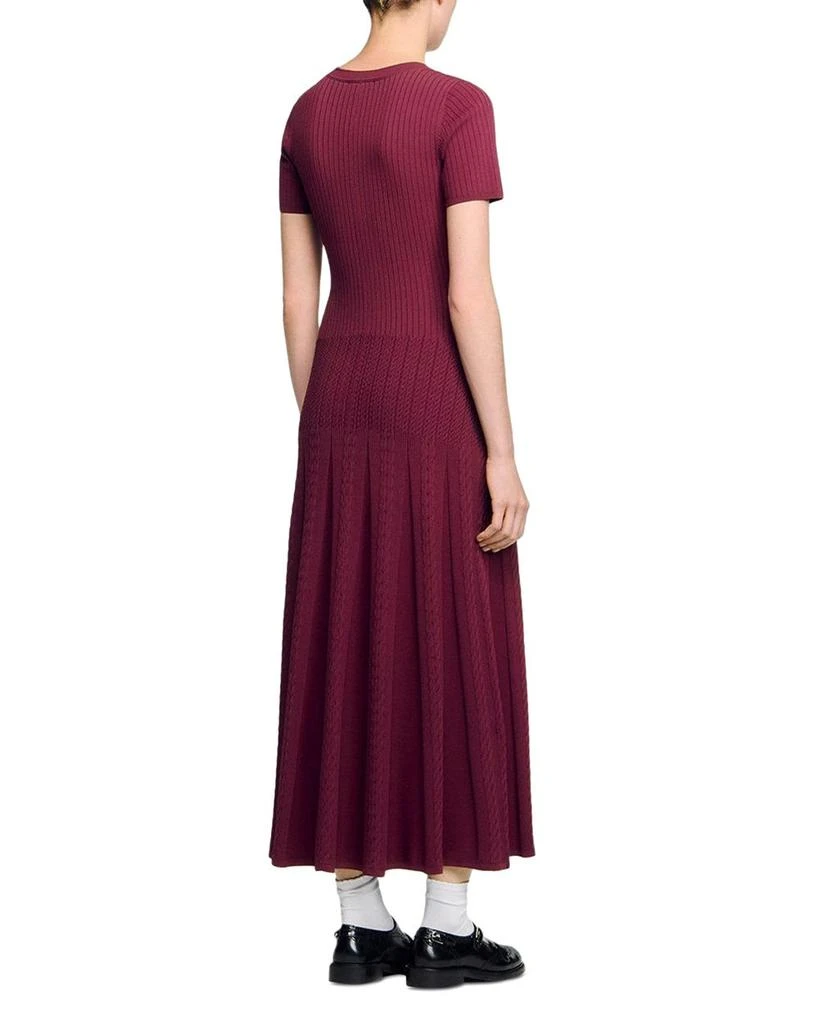 Sandro Short Sleeve Knit Maxi Dress 4
