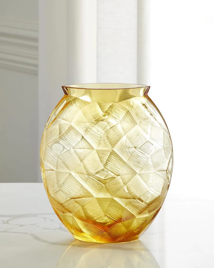 Lalique Amber Turtle Vase - 10"