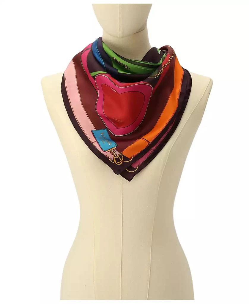 Kate Spade Women's Bag Print Silk Square Scarf 2