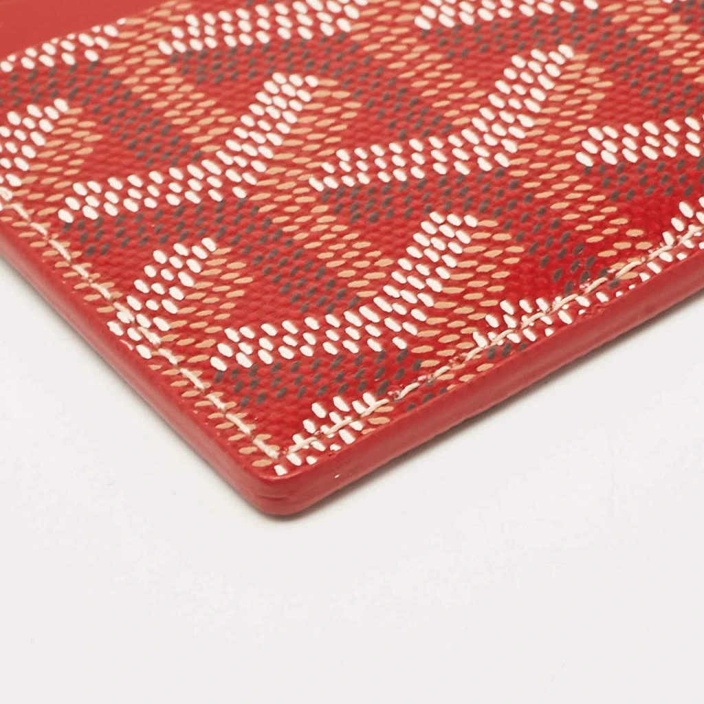 Goyard Goyard Red Goyardine Coated Canvas and Leather Saint Sulpice Card Holder 10