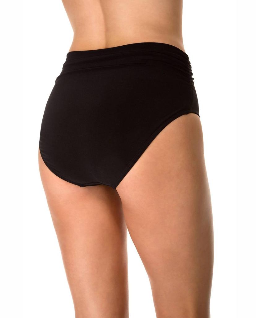 Magicsuit Shirred Jersey Brief Swim Bottom Bikini In Mag Black