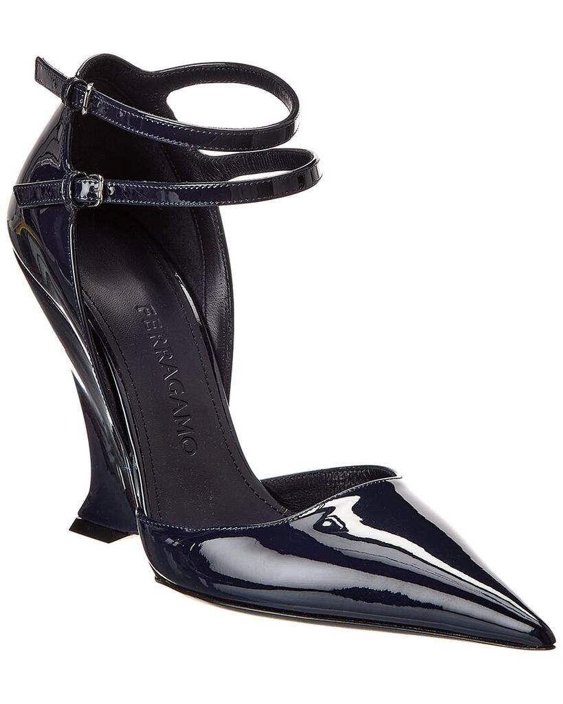 サンダル・ミュール FERRAGAMO Black leather Lally wedges Salvatore Ferragamo Black leather Lally wedges - Wedge