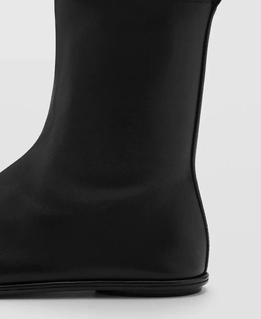 Mango Women's Flat Leather Ankle Boots 3