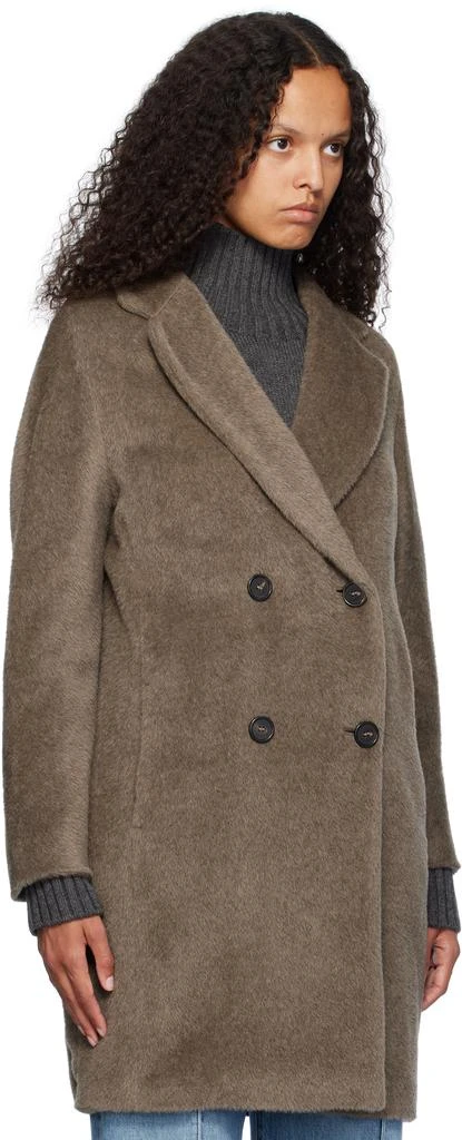Max Mara Taupe Roseto Faux-Fur Coat 2