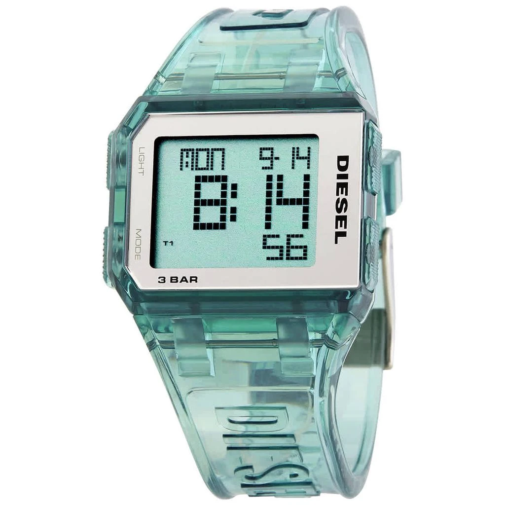 Diesel Chopped Digital Mint Transparent Ladies Watch DZ1921 1