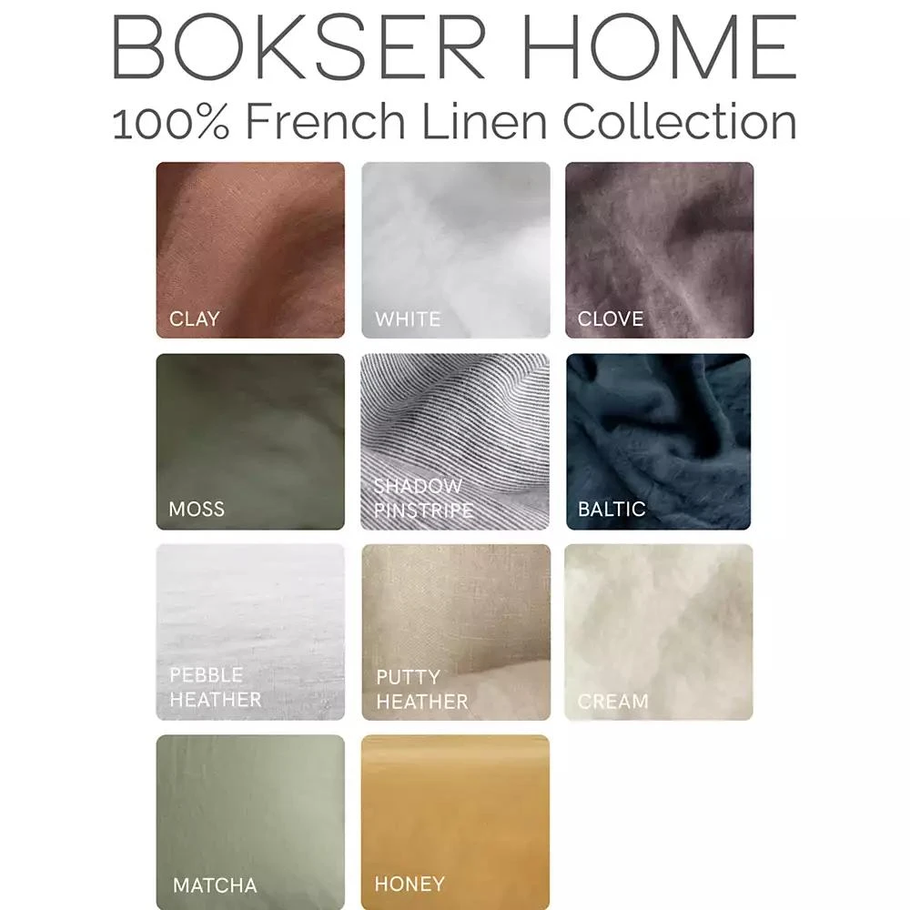 Bokser Home 100% French Linen Pillowcase Set - 5