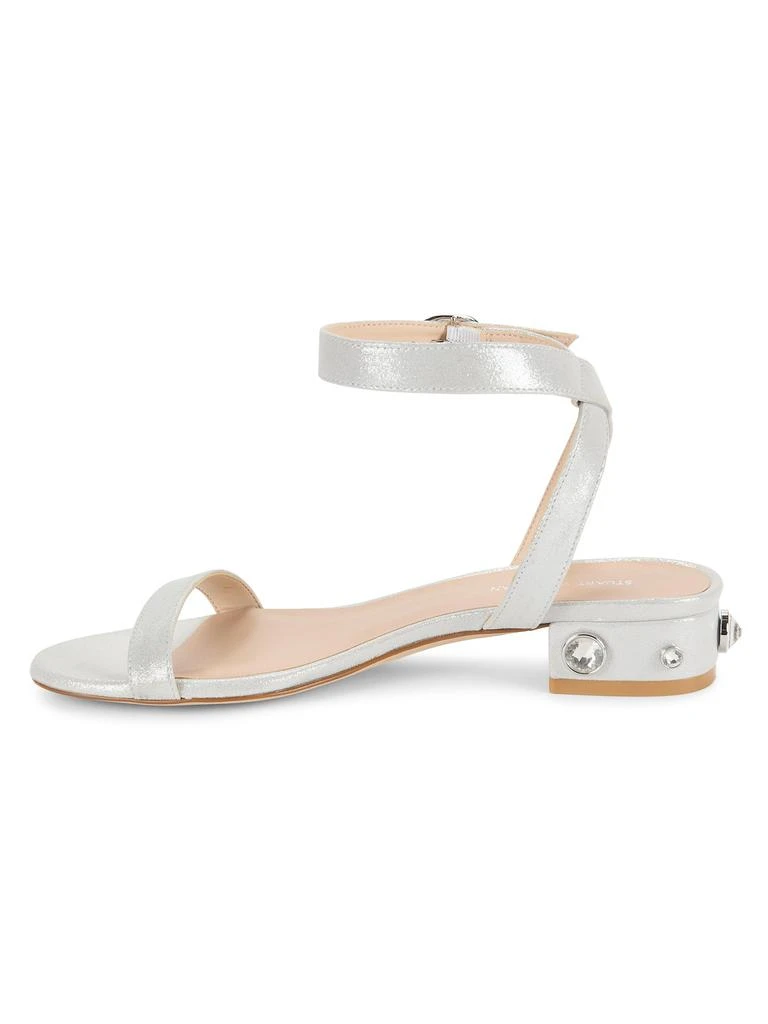 Stuart Weitzman 32MM Dncr Suede Block Heel Sandals 4