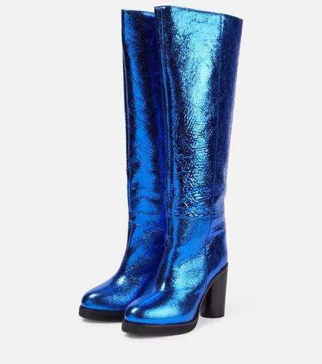Isabel Marant Lylene metallic leather knee-high boots 5