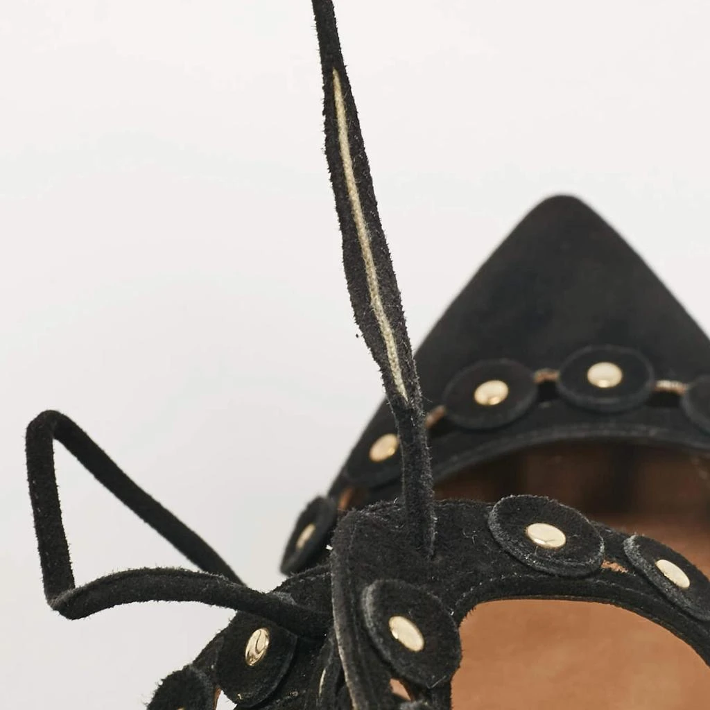Aquazzura Aquazzura Black Suede Ankle Strap Pumps Size 37.5 8