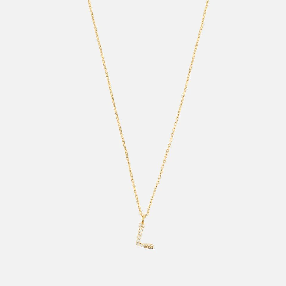 ASTRID 
MIYU Astrid 
Miyu Initial Pavé 18K Gold-Plated Necklace 2