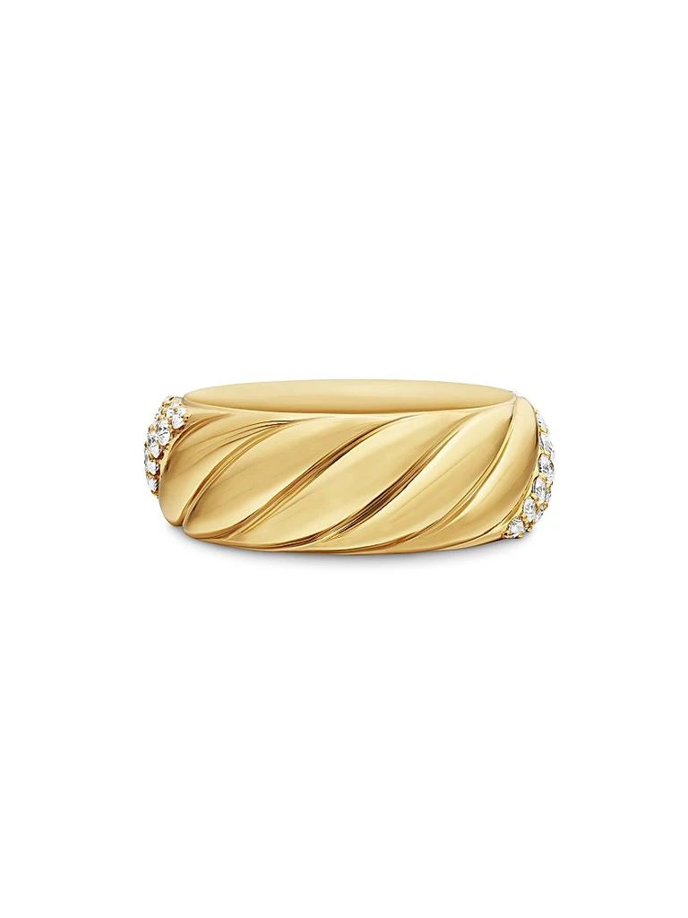 David Yurman Sculpted Cable Band Ring in 18K Yellow Gold 6