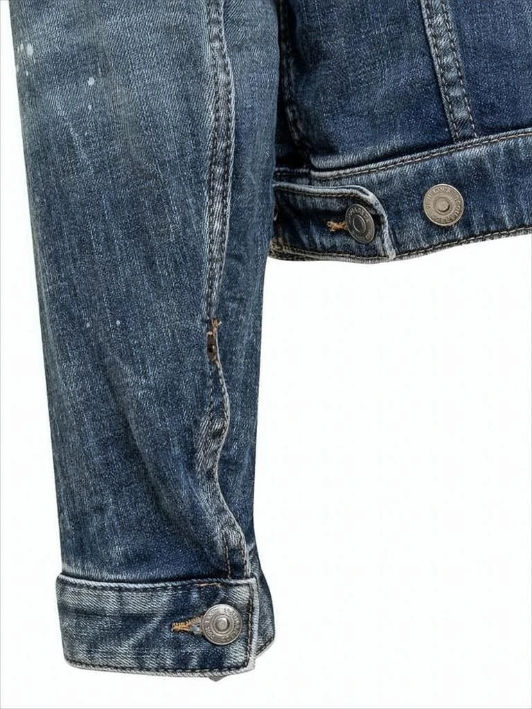 DSQUARED2 Distressed Medium Blue Denim Jacket 3