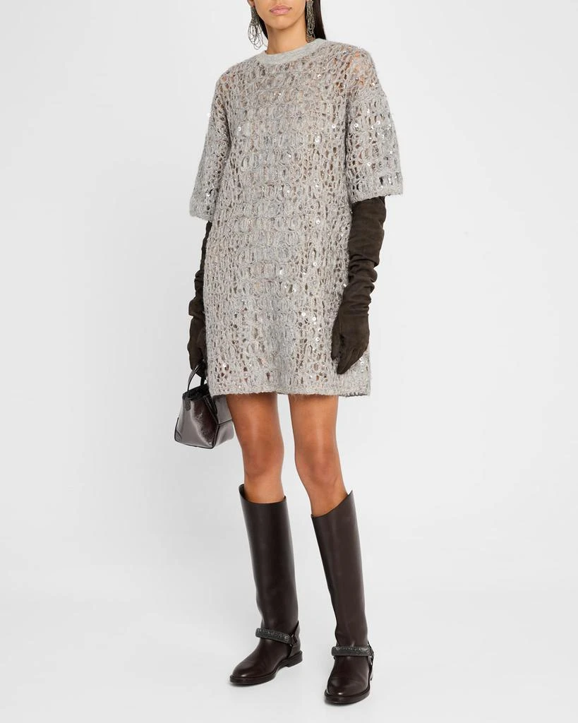 Brunello Cucinelli Wool-Cashmere Cocco Knit Paillette Mini Shift Dress - Dresses & Skirts - Free Shipping - BeyondStyle Brunello Cucinelli Wool-Cashmere Cocco Knit Paillette Mini Shift Dress - Dresses & Skirts - Free Shipping - BeyondStyle