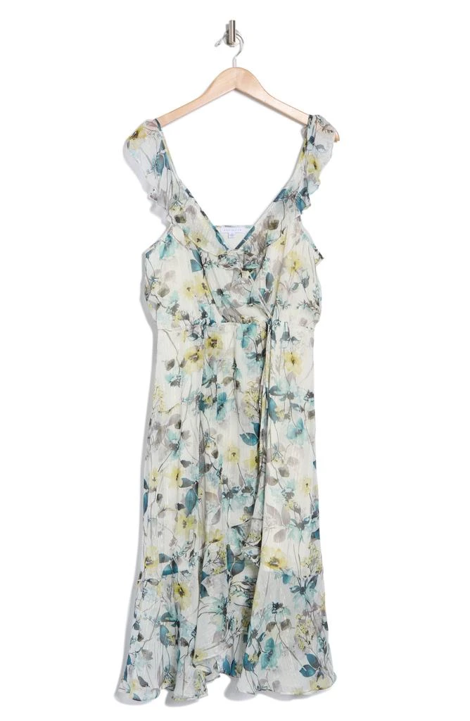 Socialite Ruffle Faux Wrap Chiffon Midi Dress 3
