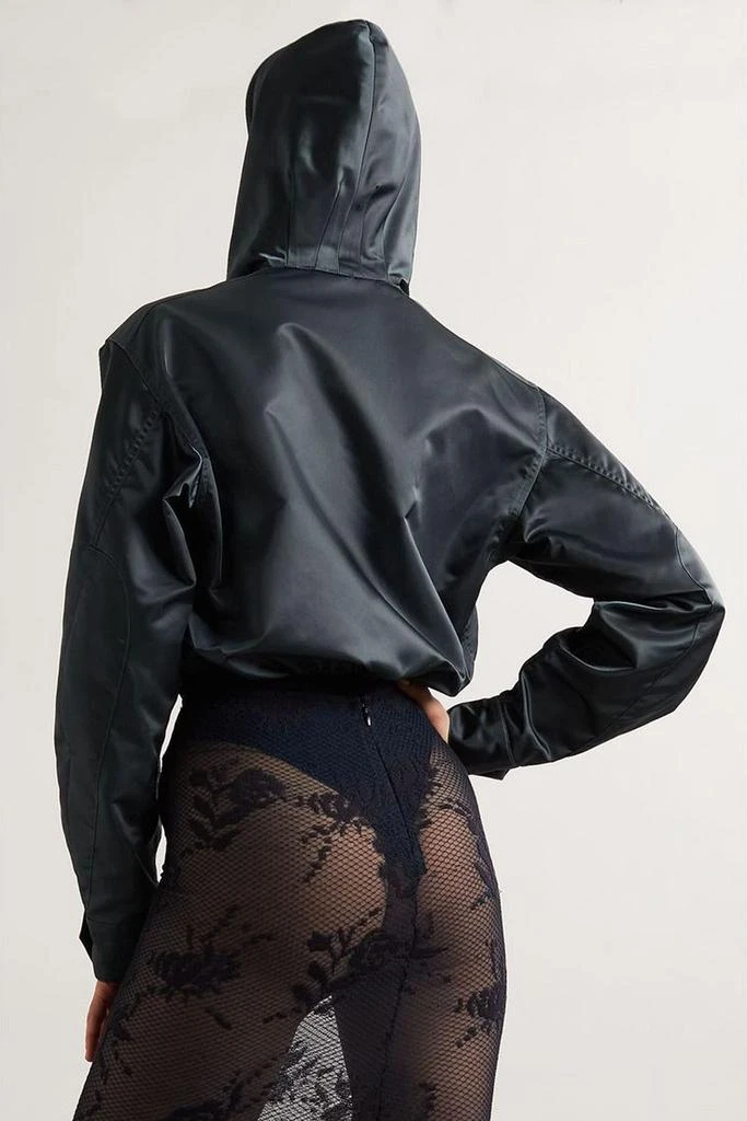 Alaïa Hooded shell and stretch-jersey thong bodysuit 3
