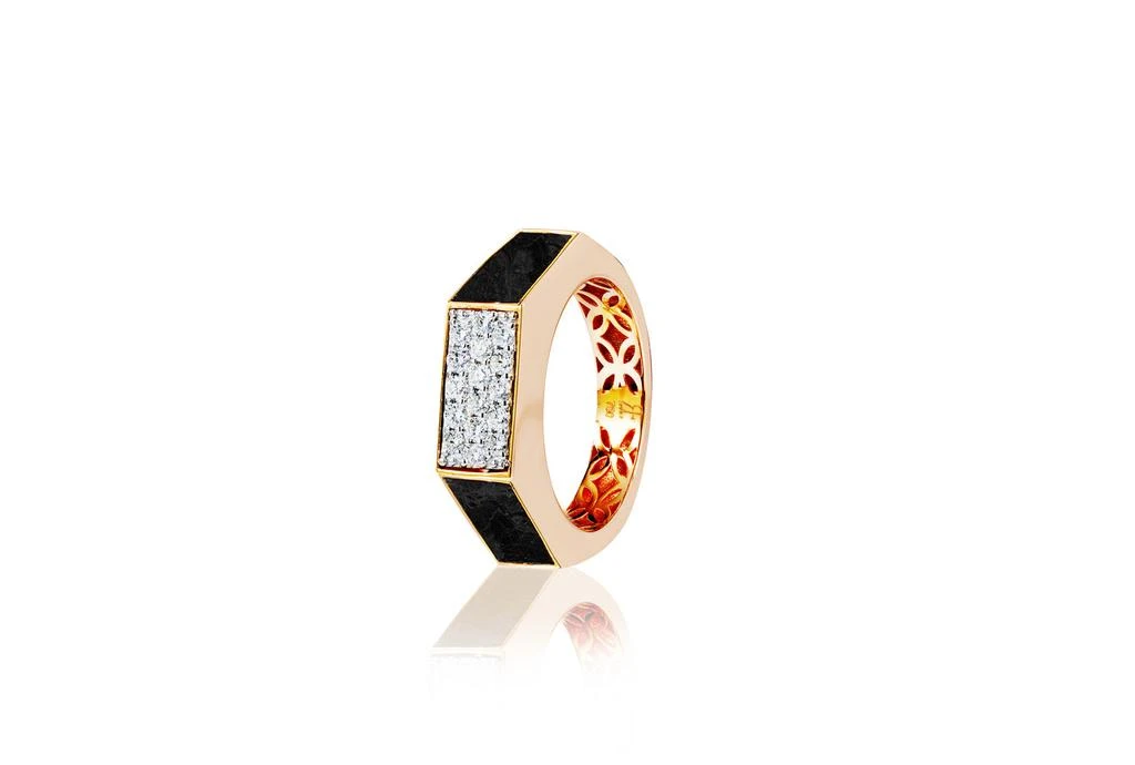 Mozafarian Diamond and black onyx ring 1