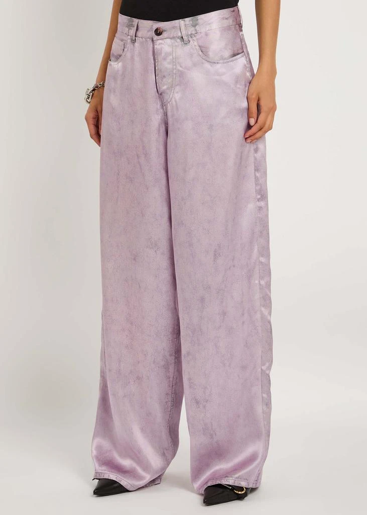 HAIKURE Bethany Crack Print silk jeans 2
