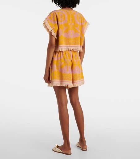 Zimmermann Wylie fringed cotton terry crop top 3