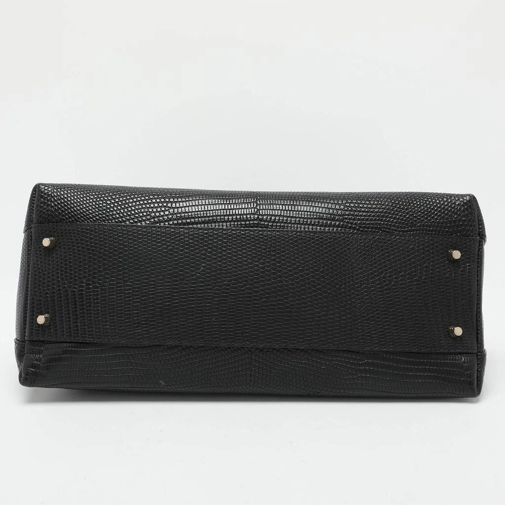 Furla Furla Black Textured Leather Piper Dome Satchel 8