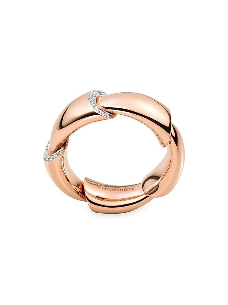 Vhernier Calla 18K Rose Gold 
0.28 TCW Diamond Ring