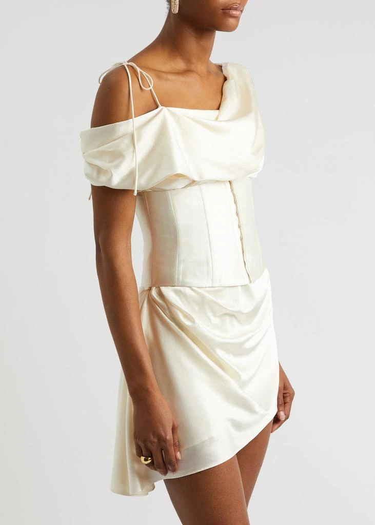 DE LA VALI Brulee silk-satin corset mini dress 2