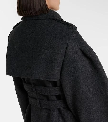 Ganni Belted wool and cashmere-blend coat 7